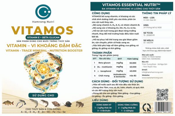 sổ tay sử dụng vitamin - vi khoáng đậm đặc cho thủy sản
